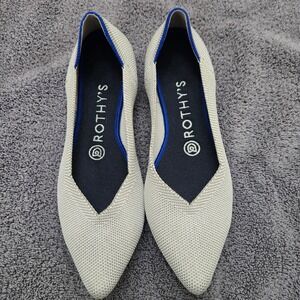 Rothy's The Point Womens Flats 7 Beige Knit Neutral Washable Capsule Preppy
